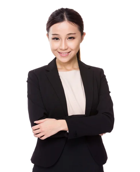Businesswoman with arms crossed — Stock Photo, Image