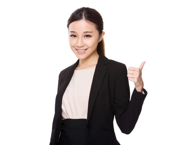 Businesswoman with thumb up — Stock Photo, Image