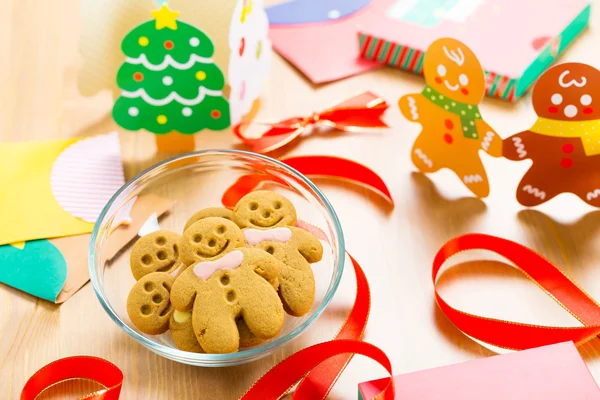 クリスマスのためのジンジャーブレッドのクッキー — ストック写真