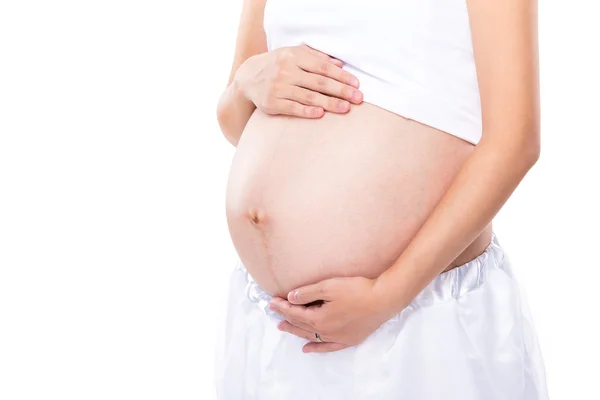 妊娠中の女性の腹 — ストック写真