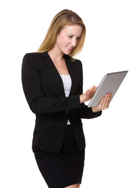 Businesswoman using digital tablet — Stock Photo, Image