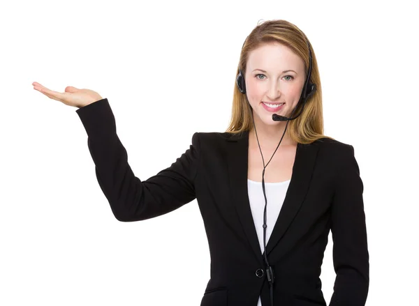 Operadora de call center feminino — Fotografia de Stock