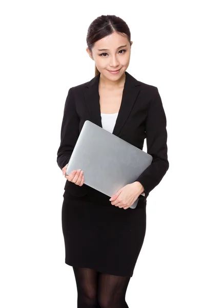 Businesswoman with laptop — Stock Photo, Image