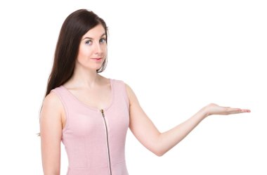 Açık el palm kadınla