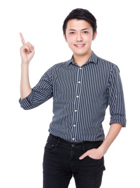 işadamı ile parmak noktası