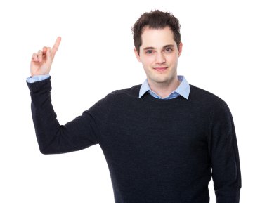 işadamı ile parmak noktası