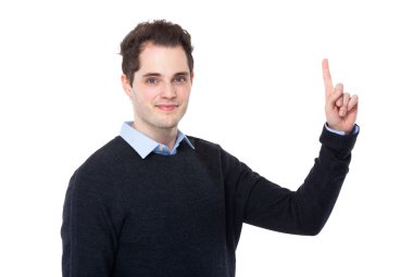 parmak ile işadamı