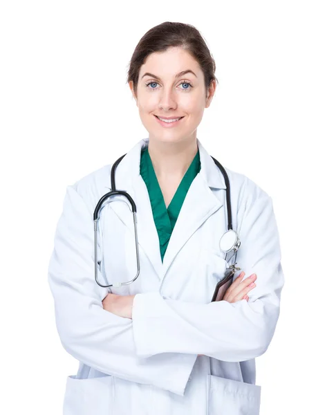 Medico donna con stetoscopio — Foto Stock