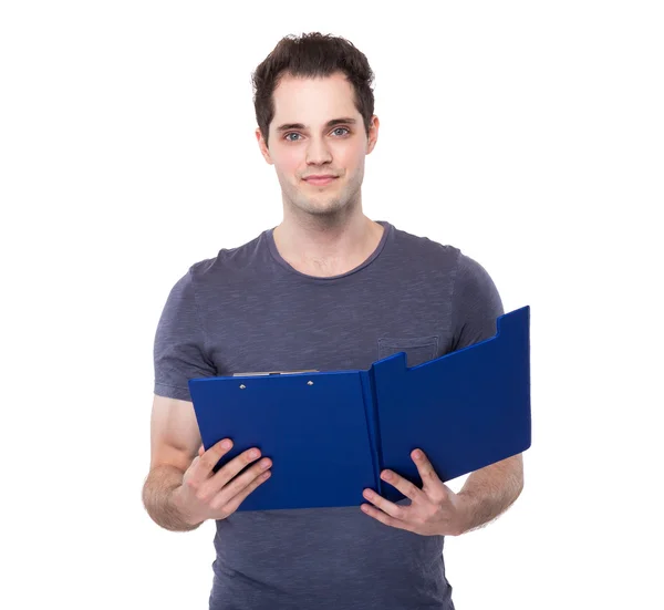 Man with clipboard — Stock Photo, Image