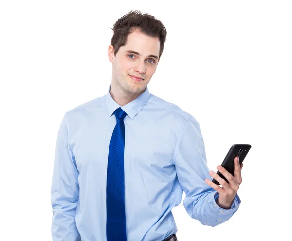 携帯電話を使用するビジネスマン — ストック写真