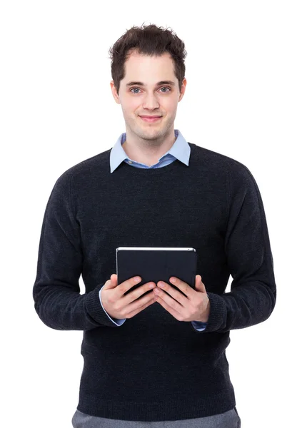 Businessman with tablet — Stock Photo, Image