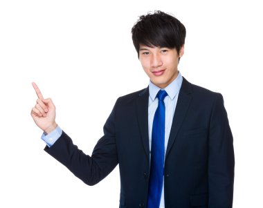 işadamı ile parmak noktası