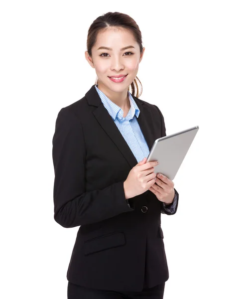 Businesswoman with digital tablet — Stock Photo, Image