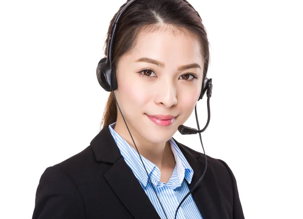 Asiatique femme service à la clientèle opérateur — Photo