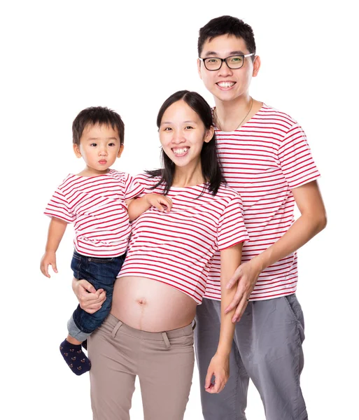 Famille avec femme enceinte — Photo