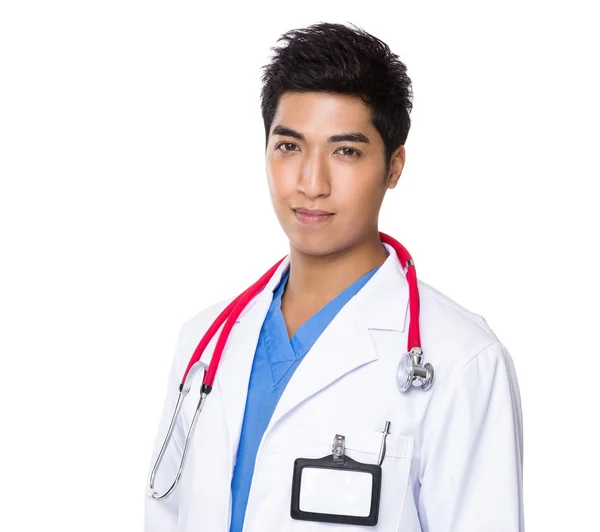 Męski lekarz ze stetoskopem — Zdjęcie stockowe