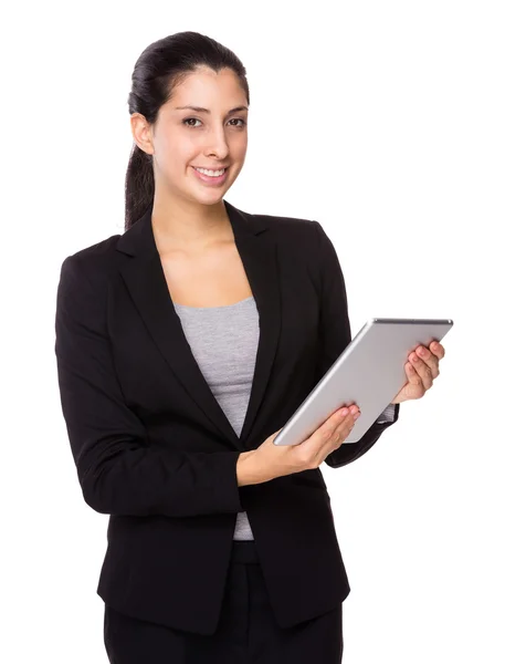 Businesswoman with digital tablet — Stock Photo, Image