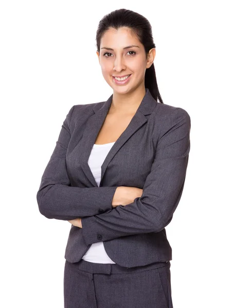 Businesswoman with arms crossed — Stock Photo, Image