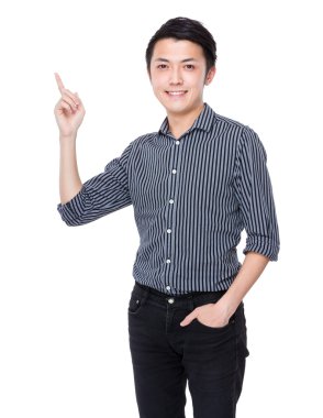 işadamı ile parmak noktası