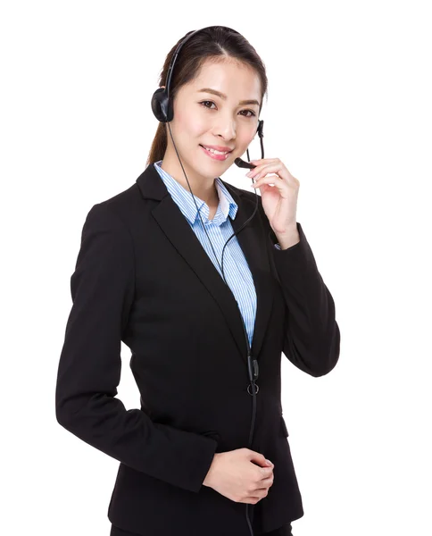 Asian female customer services operator — Stock Photo, Image