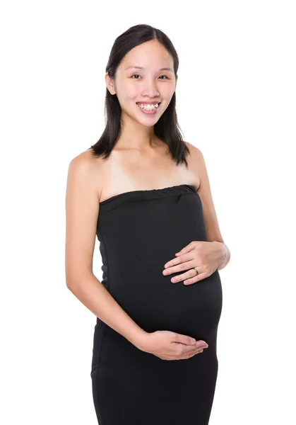 Asiatiska gravid kvinna porträtt — Stockfoto