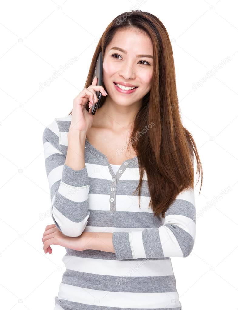 Woman talking on mobile phone