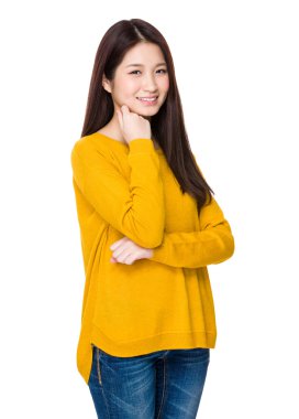 Genç güzel kadın.