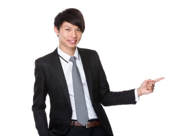 işadamı ile parmak noktası