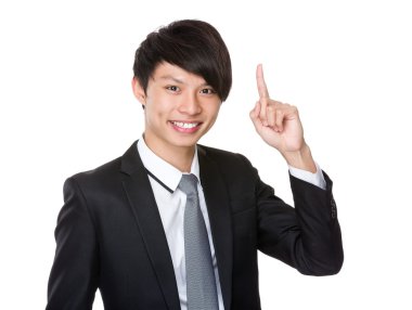 işadamı ile parmak noktası