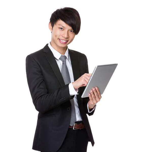 Businessman using digital tablet — Stock Photo, Image