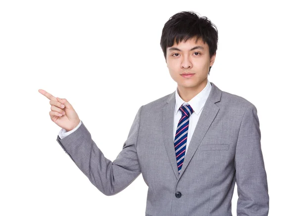 Businessman with finger point up — Stock Photo, Image