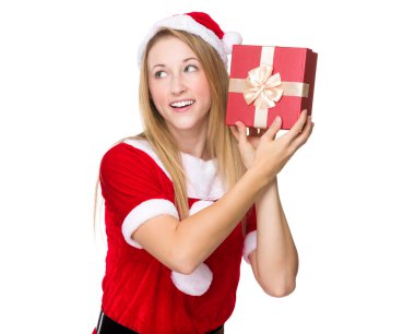 giftbox kadınla Noel