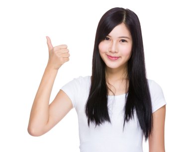 başparmak ile kadın