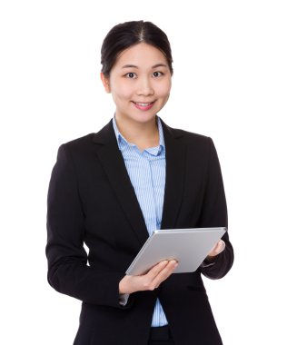 iş kadını ile tablet