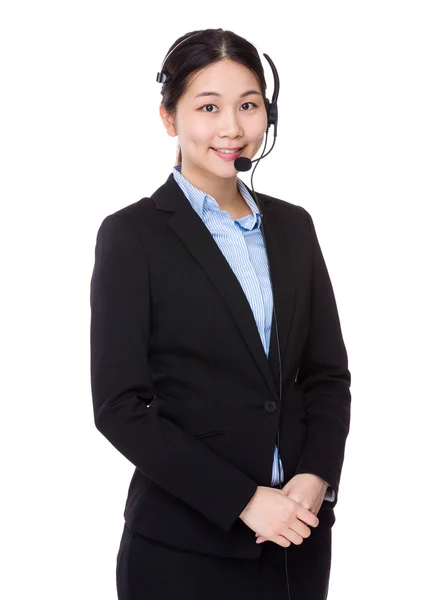 Consultant du service client avec casque — Photo