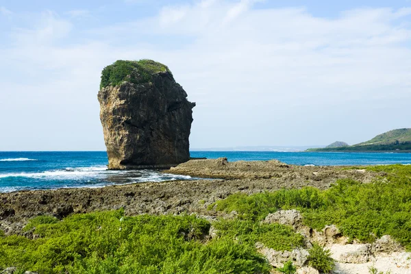 Felsige Küste in kenting — Stockfoto