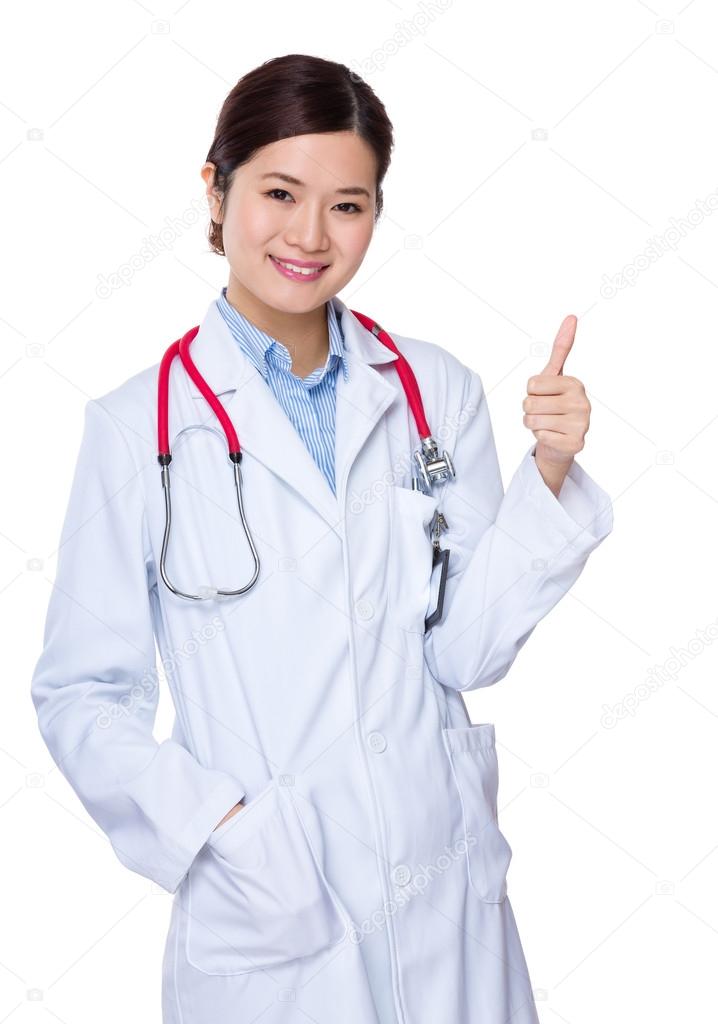 Doctor with thumb up