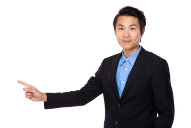 işadamı ile parmak noktası