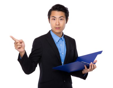 işadamı ile parmak noktası