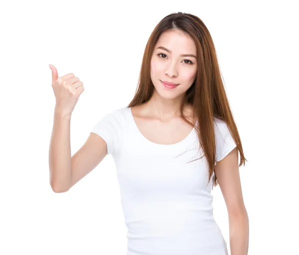 Woman with thumb up — Stock Photo, Image