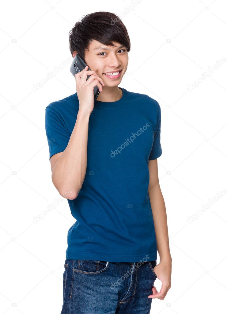 Man talking on phone
