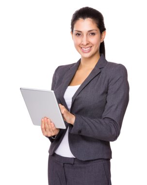 iş kadını ile dijital tablet