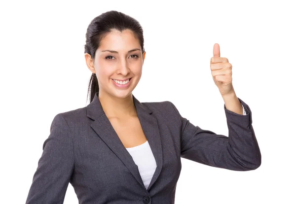 Businesswoman with thumb up — Stock Photo, Image