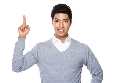 işadamı ile parmak noktası