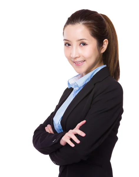 Businesswoman with arms crossed — Stock Photo, Image