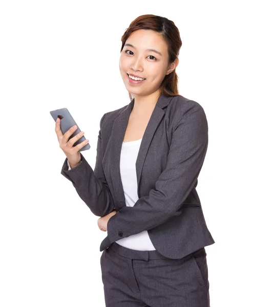 Businesswoman with cellpbone — Stock Photo, Image