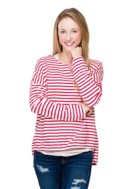 Genç güzel kadın.