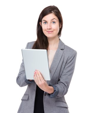 iş kadını ile dijital tablet