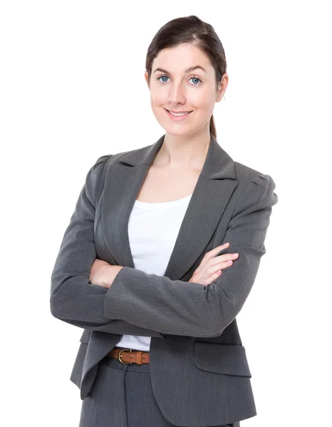 Businesswoman with arms crossed — Stock Photo, Image