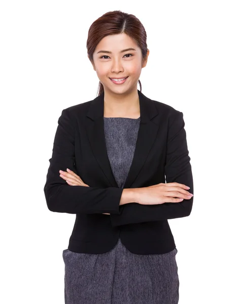 Businesswoman with arms crossed — Stock Photo, Image